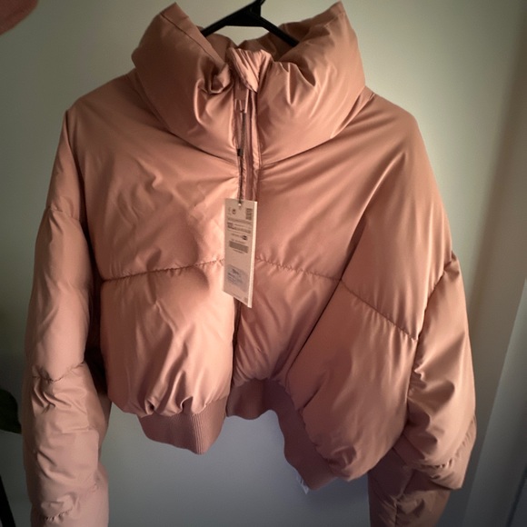 BRAND NEW WITH TAGS ZARA CROPPED BOMBER JACKET IN PINK XXL - Picture 2 of 3